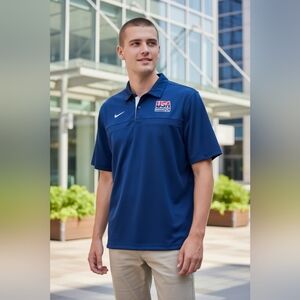 Nike USA Basketball Men's Size Large Polo Team Gear Gold Medal